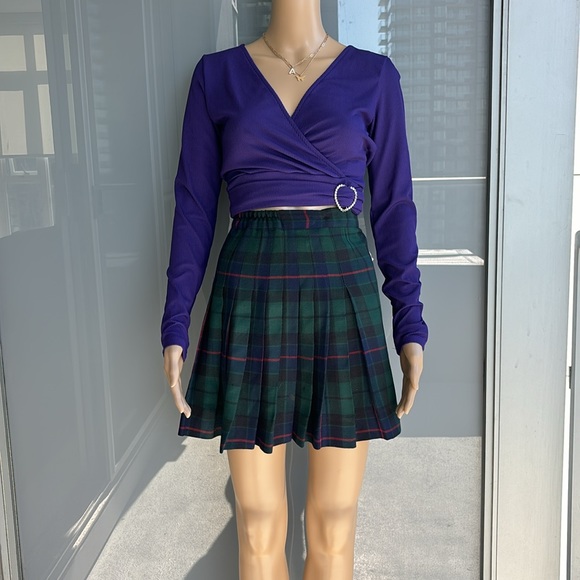 Vintage Pleated Wool Skirt - Picture 3 of 10